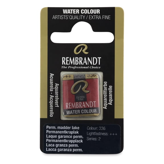 Rembrandt Watercolor Half Pan - Permanent Madder Lake