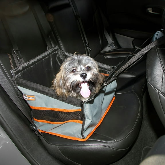 K&H Pet Products Buckle N' Go Dog Car Seat for Pets Gray X-Small 16 X 14 X 14 Inches