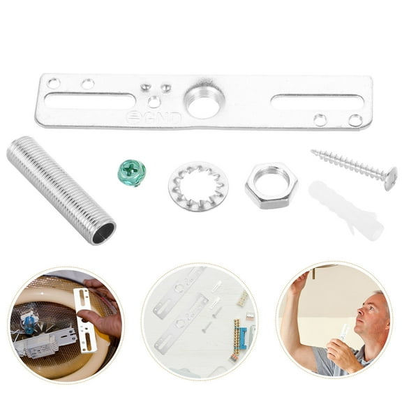 OUNONA 4Pcs Universal Ceiling Light Mounting Plate Bracket Kit for Chandeliers