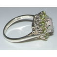 thumbnail image 3 of LBG 925 Sterling Silver Natural Opal and Peridot Womens Promise Ring - Size 6.5, 3 of 4
