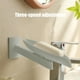 thumbnail image 5 of pstuiky Jabonera de pared ajustable con forma de hoja y drenaje, soporte giratorio para jabón, soporte para jabón de lavabo, 5 of 6
