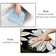 thumbnail image 4 of Daisy Canvas Picnic Blanket Waterproof Outdoor Beach Mat Portable Family Camping Rug Foldable Large Size Blue Stripe Pattern 200x200cm, 4 of 6