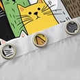 thumbnail image 4 of Castle Fairy Cartoon Cats Curtains Pack of 2 (42x84 Each),Cute Pet Curtains Blackout, 4 of 6