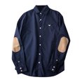 thumbnail image 1 of XDZJLR Men Shirts Casual Solid Color Loose Handsome Long Sleeved Plus Size Fashionable Tops, 1 of 4