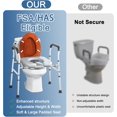 thumbnail image 4 of Raised Toilet Seat with Handles  Toilet Seat Riser for Seniors with Height and Width Adjustable  up to Commode Chair for Elderly  Pregnant and Handicap  Fit Any Toilet  FSA/HAS Eligible, 4 of 9