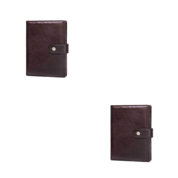 Cartera plegable de cuero Sonducket con cierre de cremallera para hombre y mujer
