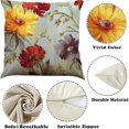 thumbnail image 3 of Set of 4 Pillowcases 45x45cm Floral Pattern Cotton Linen Outdoor Decoration, 3 of 5