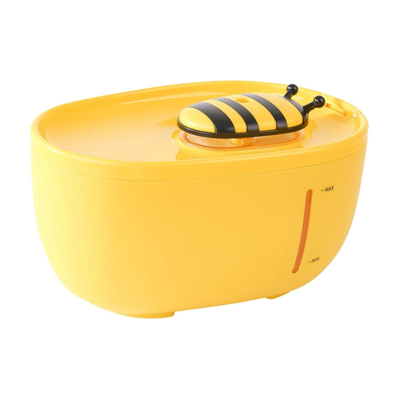 2L Pet Water Fountain Leakproof Quiet Automatic Water Dispenser in Cute Bee Shape Smart Hydration Bowl for Indoor Cats & Small Dogs