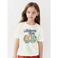 thumbnail image 1 of The Land Before Time" Girls' Short-Sleeve T-Shirt - Soft, Skin-Friendly Fabric with Vibrant Cartoon Print, Casual Summer Top in White, Cotton Tee for Youngsters, 1 of 6