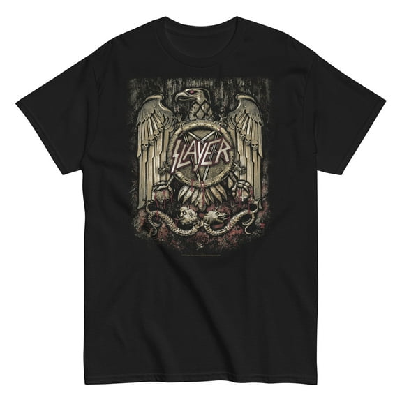 Slayer - Eagle Statue Unisex T-Shirt - Black - Small