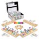 thumbnail image 1 of Juego de dominó Playbees Doble 12 con bandejas de madera y estuche, 1 of 8