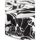 thumbnail image 5 of Conjunto de vestido y chaqueta de 2 piezas INSPIRE CHIC para mujer, vestido sin mangas de gasa con flores y conjunto de chaqueta de panel contrastante, blanco y negro, talla L, 5 of 7