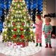 thumbnail image 3 of Christmas Tree Skirt Christmas Tree Foot Cover White Christmas Tree Rug Plush Carpet Decoration Foot Cover at the End Decorative Tree with Snowflakes, 3 of 5