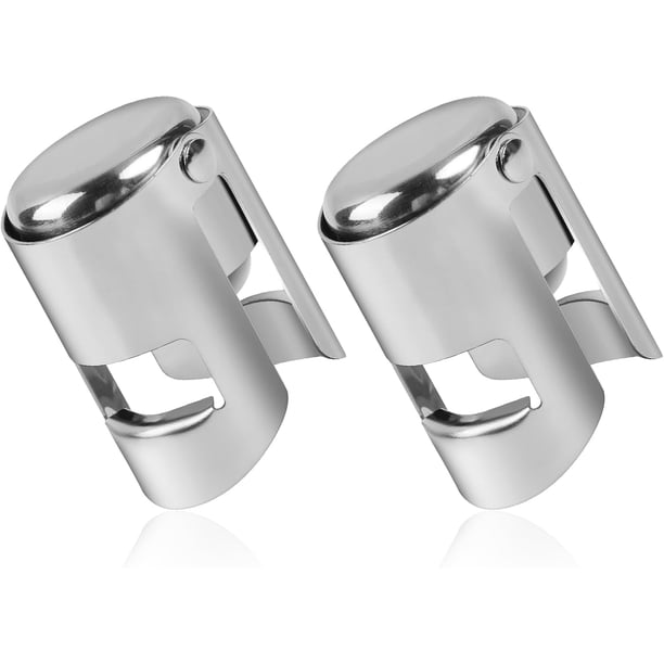Billuyoard Tapón de acero inoxidable para botellas de vino y cerveza, resistente y duradero, paquete de 2 unidades. Barra de herramientas