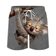 thumbnail image 2 of Hfnxid Mens Swim Trunks Quick Dry Swimming Shorts Lightweight Elastic Waist Trouser Summer Casual Workout Beach Trouser with Drawstring Dark Gray XXXXL, 2 of 4