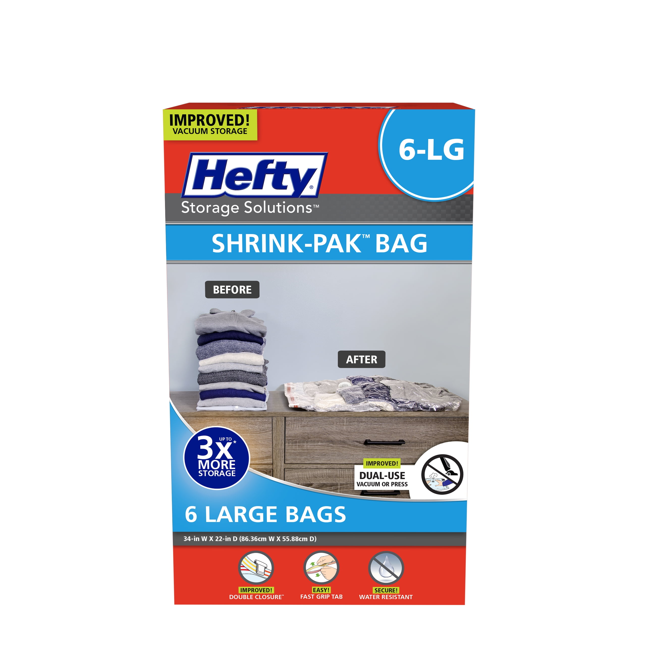 hefty storage bags for clothes