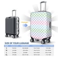 thumbnail image 6 of Lsque Colorful Checkerboard Printed Luggage Cover, Travel Luggage Protector,Scratch and Dirt Resistant, Fits 18-32 Inch Luggage - X-Large, 6 of 9