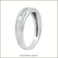thumbnail image 3 of Dazzlingrock Collection 0.10 Cttw Round White Diamond Mens Anniversary Wedding Band in 10K Solid White Gold, Size 8, 3 of 5