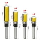 thumbnail image 2 of 4 brocas para enrutador de corte al ras de 1/4 pulgadas, brocas para enrutador de corte al ras con rodamiento superior para bordes de estantes de corte en madera, 2 of 5