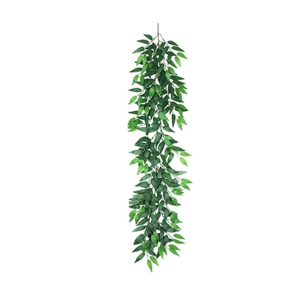 HWRETIE Artificial Green Vines for Party Decor Faux Willows Leaf Rattan Date Leaf Evergreens Decorative Rattan Home Decor