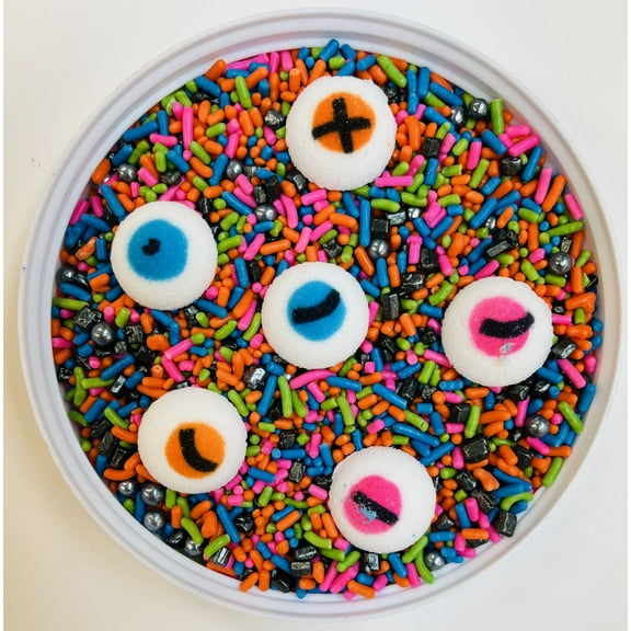 I Spy A Monster Confetti Sprinkles, Cake, Cookie, Donut, Cakepop Toppings, 6 oz.