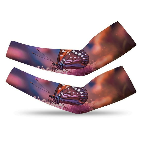 Wildflowers Butterfly Gardening Sleeves Farm Sun Protection Arm Cooling Sleeves Thorn Proof Garden for Women Men