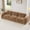 Camel, variant on 110"Boneless Sofa Tufted, Soft Velvet Fabric, Modular Sectional Sofa Couches, 32D High Density Sponge, Anti-Slip Design, Ergonomic Design Bottom, No Assembly Required, For Study, Home Theater (Blue)
