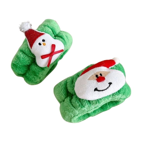 DAMAI Christmas Makeup Headband Wristband Set with Hair Clips, Headband for Washing Face, Skincare,Spa,Christmas Hair Accessories Gifts, Stocking Stuffers, Glitter Star Head Bands