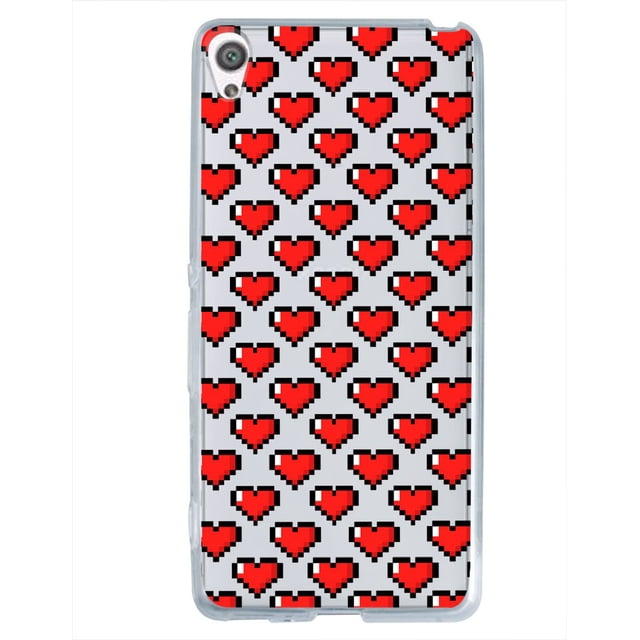 Funda para Sony XA InstaCase Protector anticaídas Corazones Pixel
