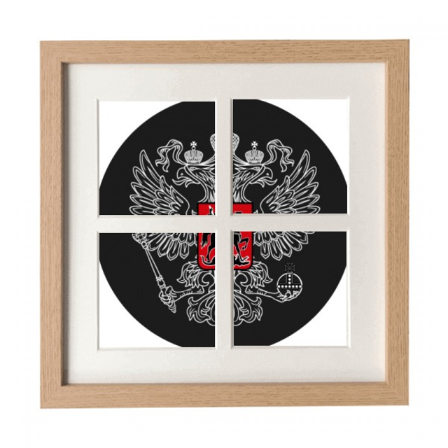 Emblema nacional del pais de Rusia Pantalla de escritorio de pared de marco 4 aperturas