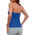 thumbnail image 6 of Sleeveless Women's Sexy Plunge Vest Jacket Button Fitted Strapless Work Suit Tank Top, 6 of 7