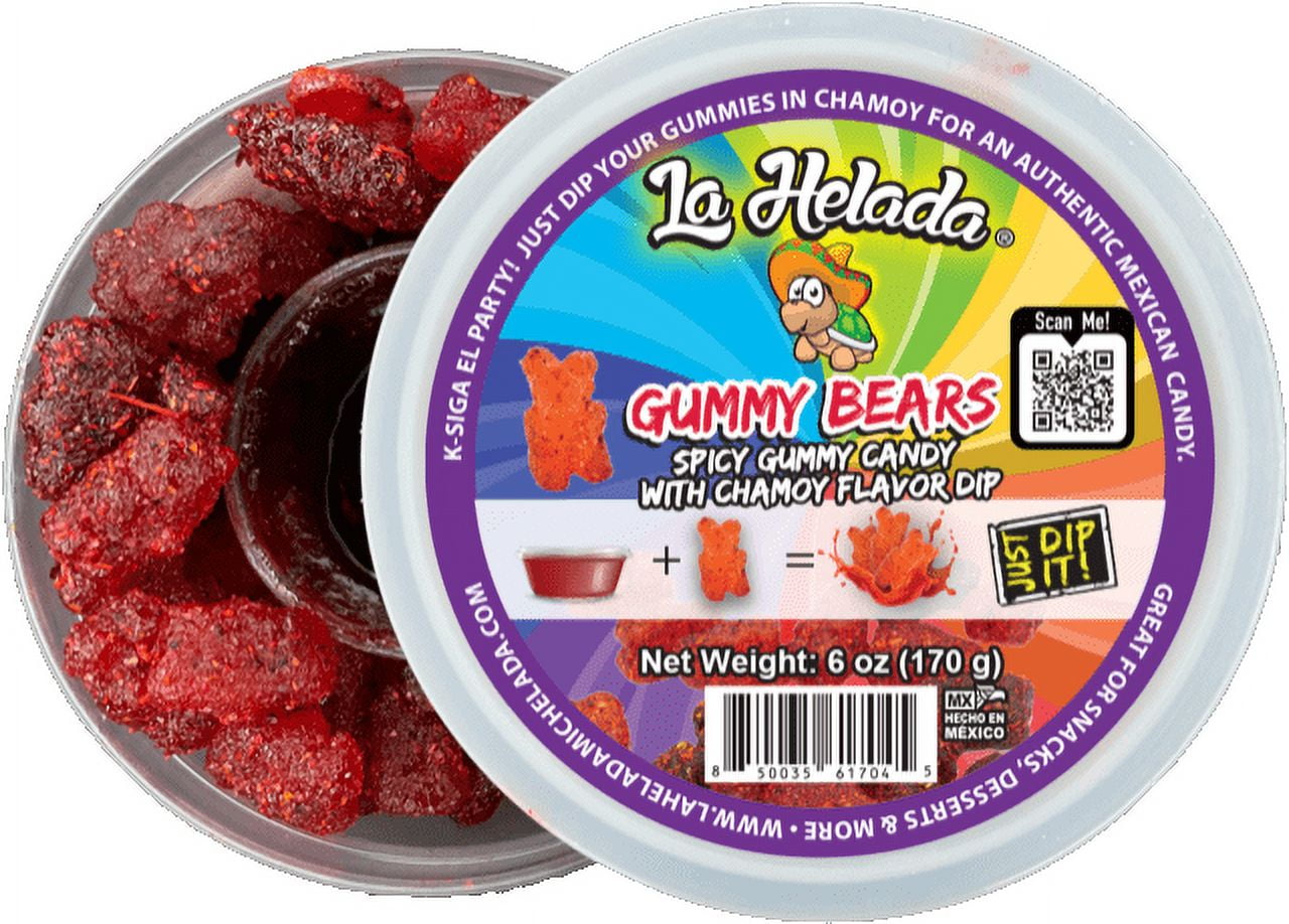 La Helada Gummy Bears with Chamoy Dip, 6.0 oz