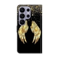 thumbnail image 3 of Leather For Samsung Galaxy S26 Ultra 5G Wallet Case Crystal Material Painted Butterflies&Flowers&Hearts Pattern, Wallet For Women Men Card Holder Magnetic Clasp Kickstand Folio Case,Color-9, 3 of 7