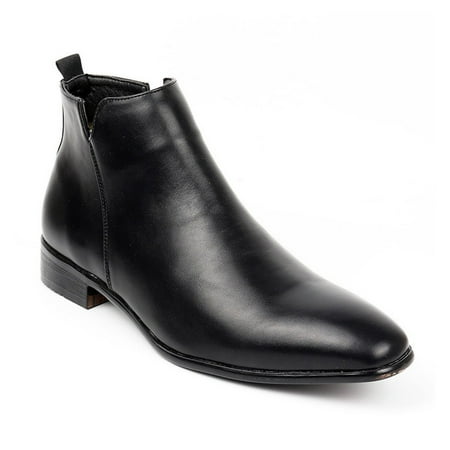 

SHYWJJ Men s Suede Leather Chelsea Ankle Boots Premium Leather Chelsea Boots Non-Slip Side Zipper Comfortable Men s Dress Square Toe Ankles Boots