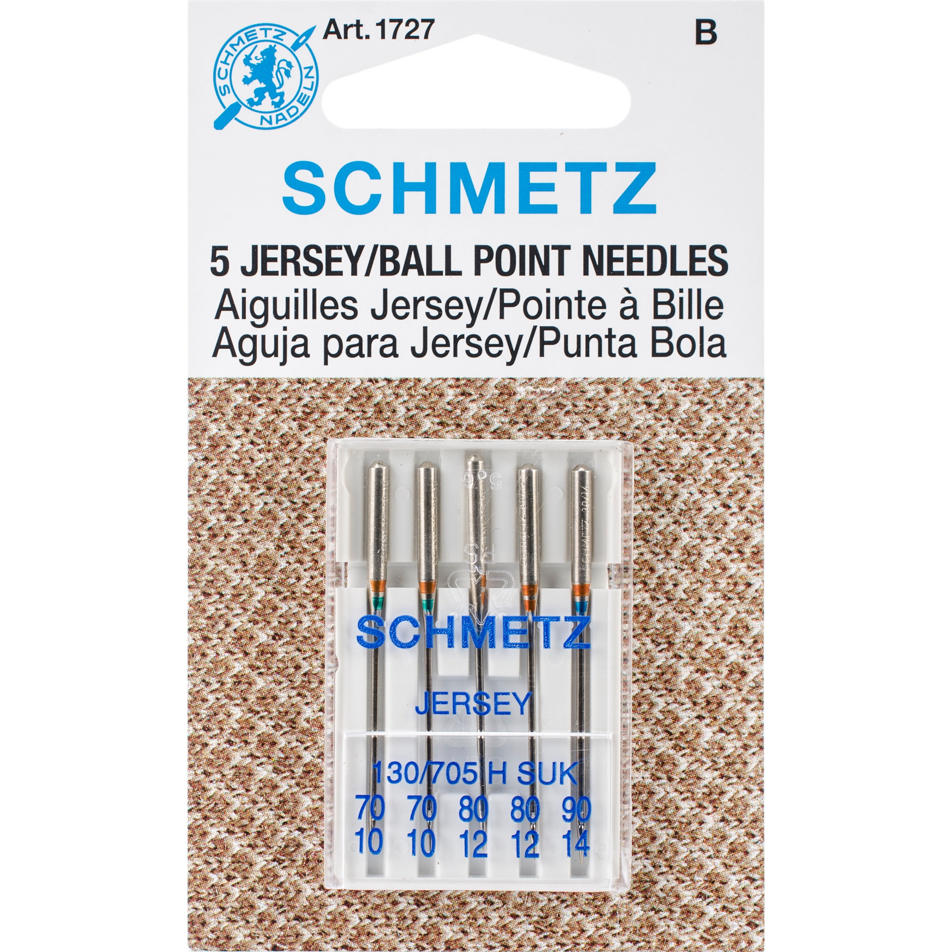 5-Count Stretch Sewing Machine Needles, 