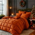 thumbnail image 5 of 3pcs Red/Black Comforter Set Queen- Comfortable All Season Comforter Set, Includes 1 Comforter, 1 Or 2 Pillowcases, Box Stitch Quilt Hotel Quality Machine Washable Comforter, Christmas Gifts Suitable, 5 of 14