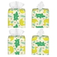 thumbnail image 2 of Lsque crocodile and duck Printed Tissue Box Cover Holder, Facial Paper Organizer Dispenser,Square with Bottom Belt, PVC Leather Decorative Organizer, 2 of 7