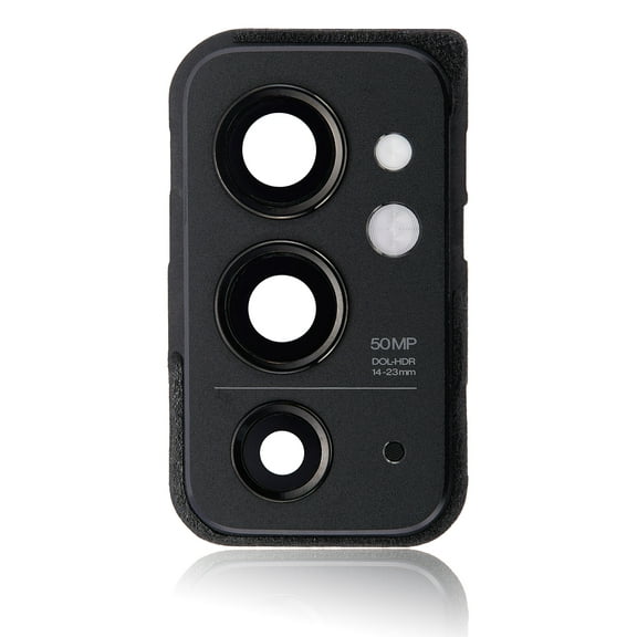 Replacement Back Camera Lens With Cover Bezel Ring Compatible For OnePlus 9RT 5G (Hacker Black)