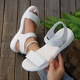thumbnail image 4 of Summer Women's Comfortable Walking Sports Slides Sandals Casual Lightweight Non Slip Shoes Breathable Soft Wedges Open Toe Orthopedic Arch Support Ankle Strap Beach Sandals, 4 of 7
