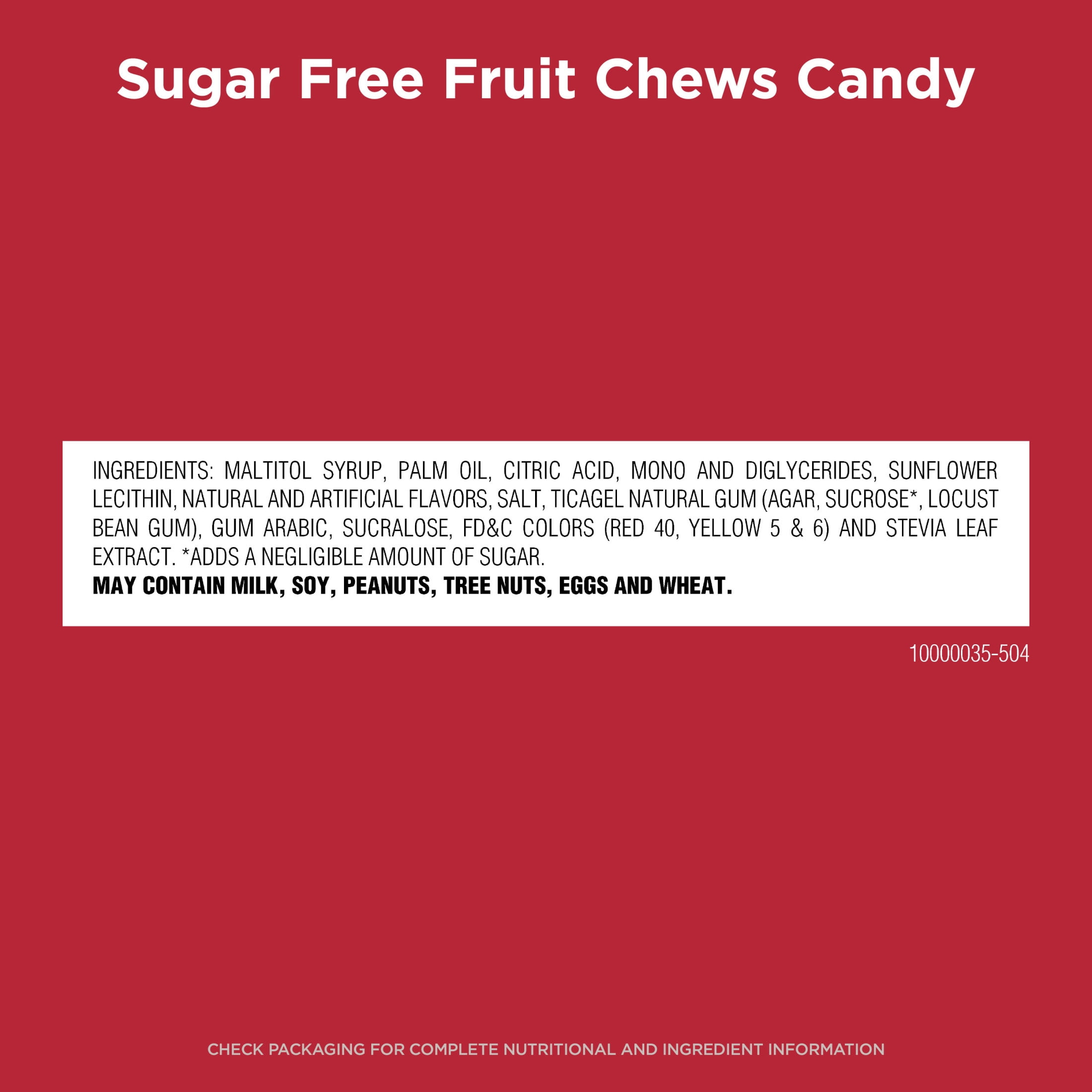 RUSSELL STOVER Sugar Free Fruit Chews Candy, 7.5 oz. bag