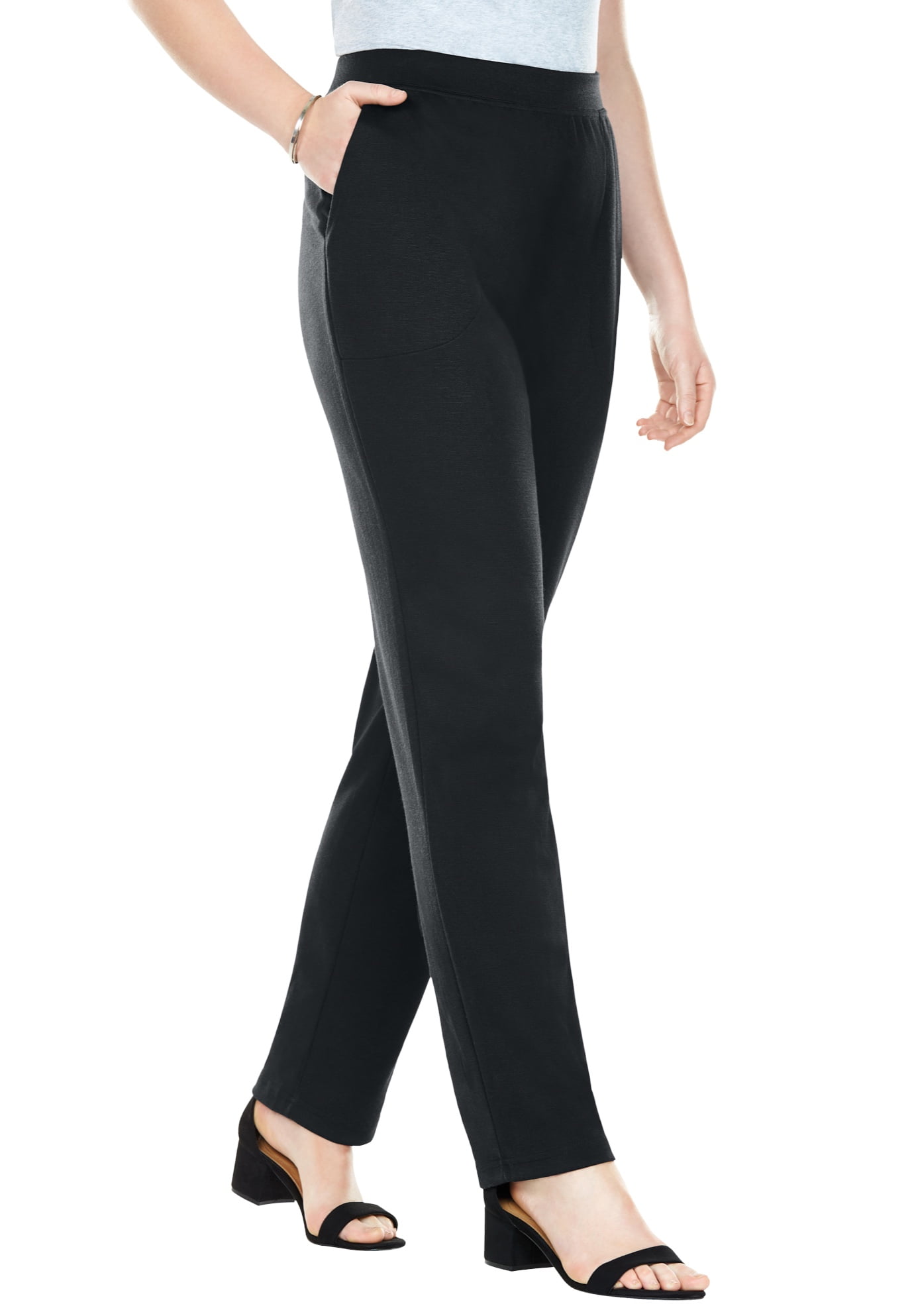 Woman Within Woman Within Women's Plus Size Tall Straight Leg Ponte