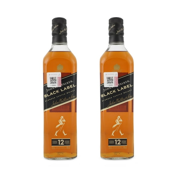 Paquete De 2 Whisky Johnnie Walker Black Label Blended Scotch 750 ML X2