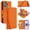 Orange, variant on For Apple iPhone 17 6.3"【RFID Blocking 】Diamond Grid Wallet Case Magnetic Flip Cover 7-Card Slots Zipper Pocket With Detachable Shoulder Strap And Wrist Strap,Orange,For iPhone 17