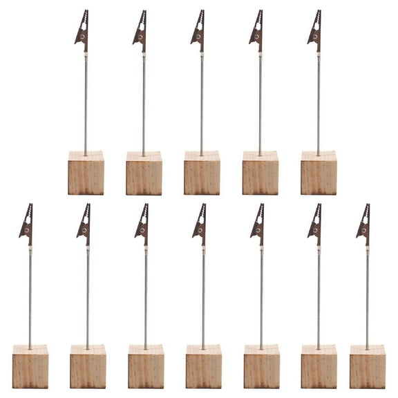 SASABAXI Wood Photo Holder Clips for Office Use 12Pcs 0.98X0.98X5.11 In