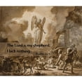 thumbnail image 3 of ArtsyQuotes 23x20 Black Modern Framed Museum Art Print Titled - Bible Verse Quote Psalm 23:1, Adriaen van de Velde, The Angel Appearing to the Shepherds, 3 of 5