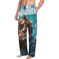 thumbnail image 6 of Honiee Hawaiian Swimming Lion for men - a sleek fusion of Straight Pajama Pants, versatile Lounge Pants, and cozy Sleepwear, all rolled into one-Medium, 6 of 6