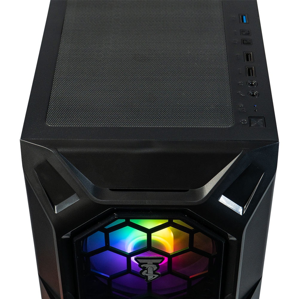 ViprTech Ghost Gaming PC - AMD Ryzen 7 (4.4Ghz), RX 580 8GB, 16GB DDR4, 500GB SSD, Desktop, Onyx Black