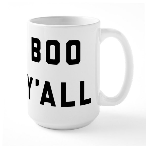 CafePress - Boo Y'all Mugs - 15 oz Ceramic Large White Novelty Mug