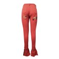 thumbnail image 5 of IROINNID Skinny Pants For Women Elastic Waist Ladies Fashion Fringed Hole Classic Multicolor Butterfly Pants Print Jean, 5 of 7