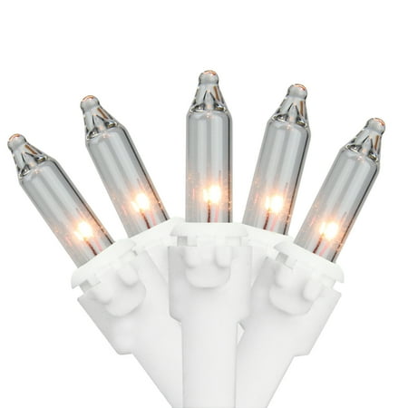 Northlight 100ct Mini Incandescent Christmas Lights Clear - 20.25' White Wire
